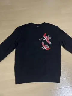 H&M クルーネック トレーナー 鶴