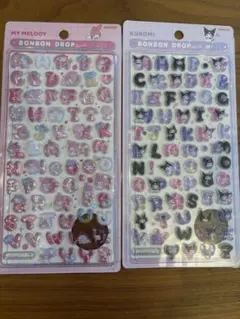 【国内正規品】ボンボンドロップシール　サンリオ　文字　クロミ　マイメロセット
