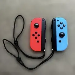 【ジャンク品】Switchジョイコン　 ストラップ付き　赤青