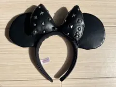 ディズニー ミッキーマウス風 スタッズ付きカチューシャ 黒
