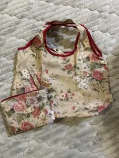 花柄エコバッグ ローラアシュレイ　収納ポーチ付き