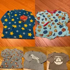 5着セット長袖カットソー95-120