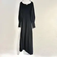 FRAY I.D ロングニットワンピース 黒　ブラック