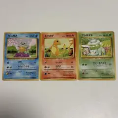 【旧裏】ゼニガメ ヒトカゲ フシギダネ 3枚セット