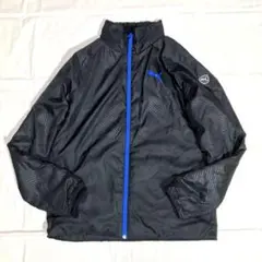 o*5様 PUMA プーマ　リバーシブル フリース ナイロン ジャケット　黒　L