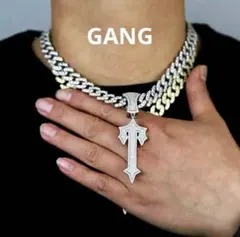 trapstar モチーフ ネックレス ブリンブリン シルバー 50cm