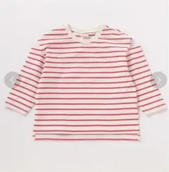 未使用美品 petit main 袖スリットボーダーTシャツ 110