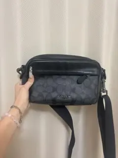 ふ*く様 COACH ショルダーバッグ シグネチャー ブラック