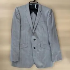 PSFA グレー ストライプ ビジネスジャケット