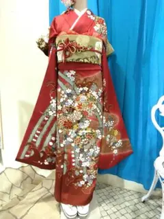 振袖フルセット、正絹振袖、成人式、重ね衿、帯揚げ帯締め、西陣袋帯、長襦袢