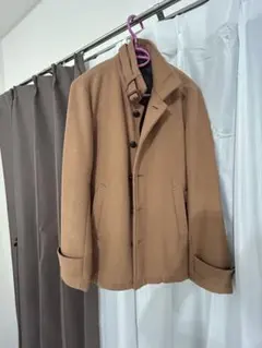 TAKAQ ブラウン ウールコート M