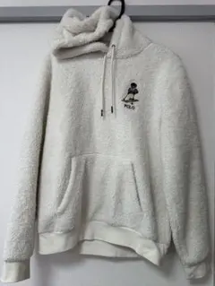 POLO フリースパーカー ホワイト