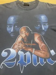 00s 2PAC Tシャツ サンフェード ラップT - メルカリ