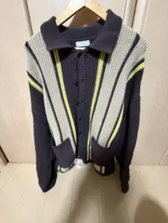 MUHE'T ストライプカーディガン