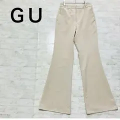 GU ベージュ フレアパンツ Mサイズ ストレッチ ハイウエスト 春 Mサイズ