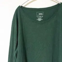 ソノマ Tシャツ ク 長袖 メランジ Tシャツ ビッグサイズ 緑 綿 デイリー