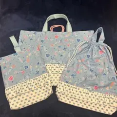 入園入学セット♡レッスンバック　体操着袋　シューズ袋　3点セット