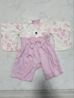 サイズ70 ベビー袴 袴ロンパース 女の子 ひな祭り