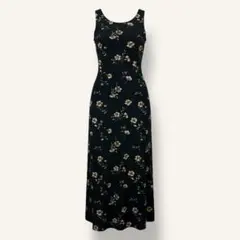 花柄 ノースリーブ ロングワンピース リゾートワンピ 旅行 デート おしゃれ着