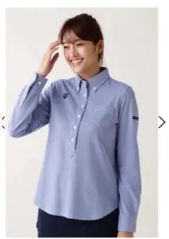 パーリーゲイツ タックカノコ長袖ポロシャツ（水色）