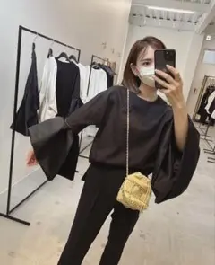 Heve カラースリーブブラウス