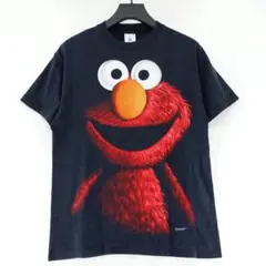 XZ517 Tシャツ エルモ elmo セサミストリート 90s 黒 ホラー - メルカリ