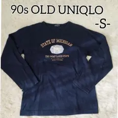 美品】90s OLD UNIQLO ロンT 紺色