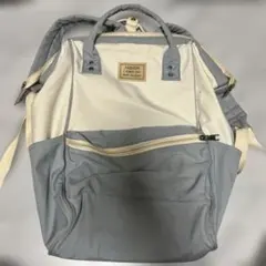 白×水色 大容量リュック