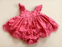【美品】babyGAP 刺繍 ブルマ付きワンピース 90-95cm 夏用　女の子