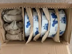 【未使用】有田焼 染付「鍋島」 中鉢・小鉢 10点セット各5客 和食器のサムネイル