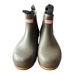 HUNTER レインブーツ ショート UK10 約29cm 使用1回 オリーブ