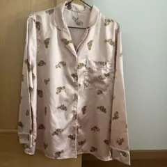 gu 長袖サテンパジャマ　猫柄