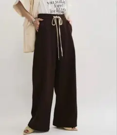 ADAM ET ROPÉ クアトロジャージパンツ ブラウン　36