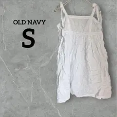 OLD NAVY 【S】ホワイト ノースリーブミニワンピース オールドネイビー