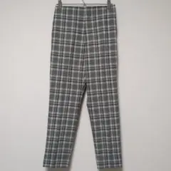 ［美品］INED イネド グレンチェック テーパードパンツ グレー サイズ5のサムネイル