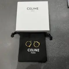 CELINE ゴールド ノットデザイン フープピアス