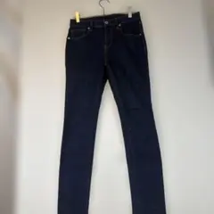 【GU】ダークブルー ストレッチスキニーデニム サイズM