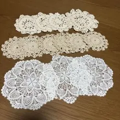 レース編みコースター 13枚セット　レースペーパーおまけ付き
