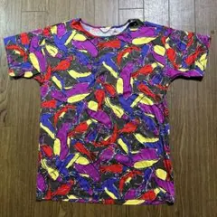 ジバンシーライフ 鳥柄 総柄 Tシャツ カットソー 9号　ヴィンテージ
