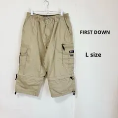 FIRST DOWN ハーフカーゴパンツ　L ベージュ　2wayのサムネイル