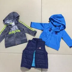 こども服　アウター　3点セット　パーカー