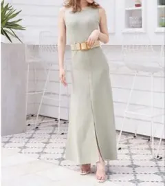 Darich ベルトコンビニットワンピース　ミント