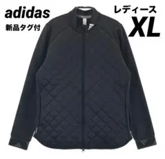XL アディダス　ゴルフ　キルトレイヤード フルジップジャケット　レディース