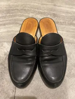 ブラックレザー スリッポン ARCOLLETTA PADRONE × BEAMS