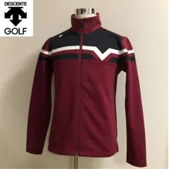 デサントゴルフ★ジップアップ ジャケット バーガンディ Lサイズ