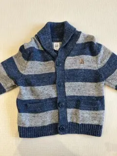babyGAP カーディガン ネイビーとグレーのストライプ