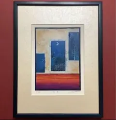 絵画・額縁・版画・青江 鞠・新品未使用・鍵・美術品・インテリア