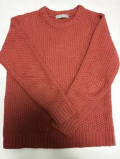 nano universe オレンジ ニットセーター クルーネック