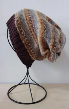 Opal毛糸使用　腹巻き帽子