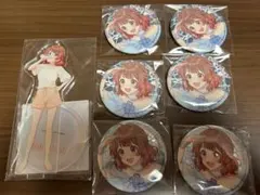 学マス　花海佑芽　極楽湯　水族館　アクスタ　缶バッジ